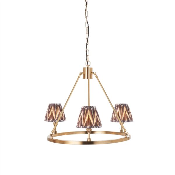 Endon Lighting - Chester - 114528 - Aged Brass Grey 3 Light Ceiling Pendant Light