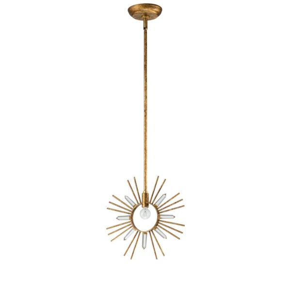 Gilded Nola Lighting - Sun King - GN-SUN-KING-P-G - Gold Leaf Ceiling Pendant Light