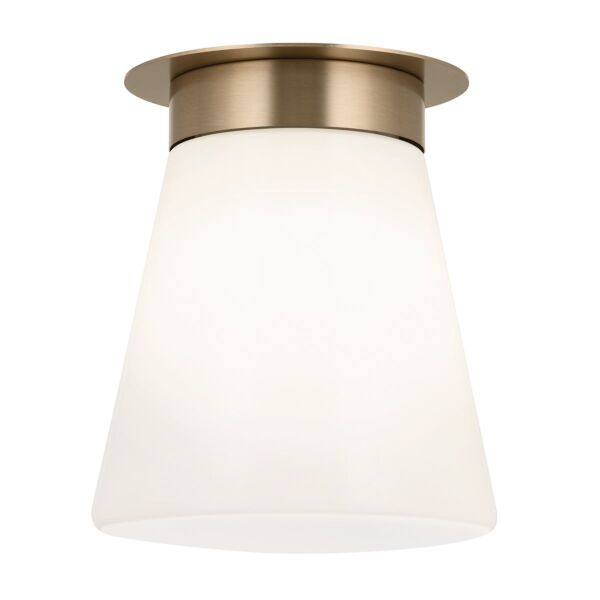 Kichler Lighting - Albers - KL-ALBERS-F-T-CPZ - Light Bronze Opal Glass Flush Ceiling Light