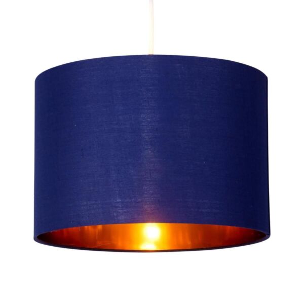 Navy Blue 25cm Light Shade with Gold Inner