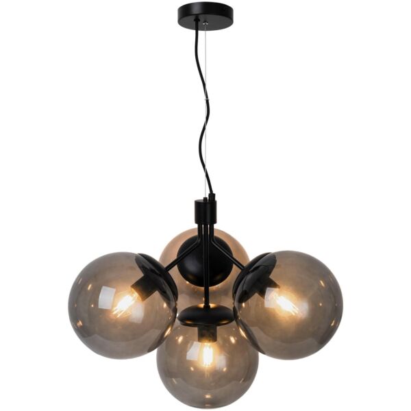 Nordlux - Ivona - 2112153003 - Black Smoked Glass 4 Light Ceiling Pendant Light