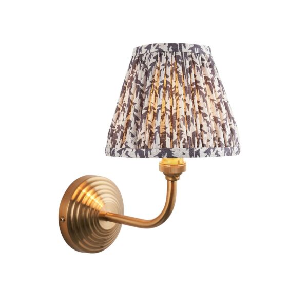 Endon Lighting - Obelisk Arc & Leaf 16cm - 115670 - Aged Brass Grey Wall Light