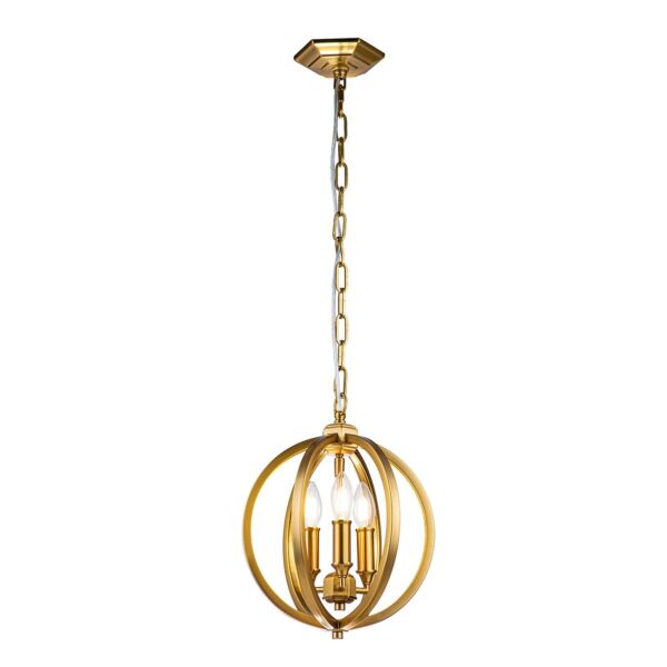 Feiss Lighting - Corinne - FE-CORINNE-3P-S-BB - Brass 3 Light Ceiling Pendant Light