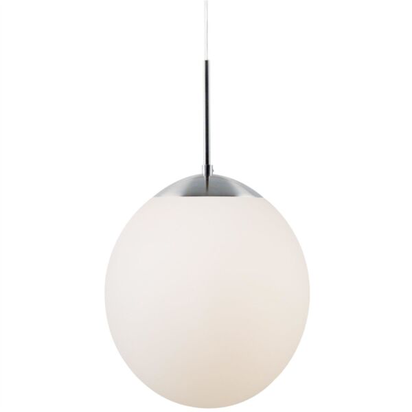 Nordlux - Cafe 30 - 39583001 - Brushed Chrome Opal Glass Ceiling Pendant Light