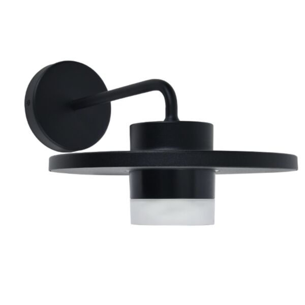 Lutec - Plato - 5213402012 - LED Black Clear Glass IP54 Outdoor Wall Light