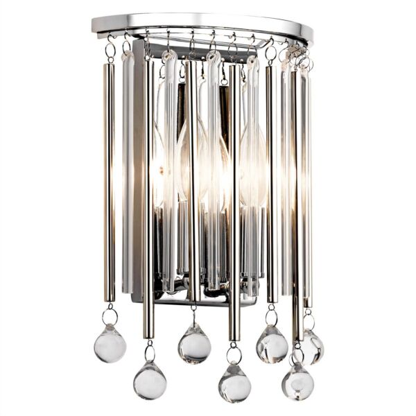 Kichler Lighting - Piper - KL-PIPER2-PC - Chrome Clear Crystal Glass 2 Light Wall Washer Light