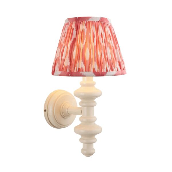 Endon Lighting - Carnaby & Ikat 20cm - 114437 - White Pink Wall Light