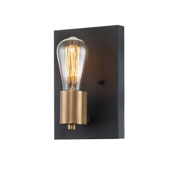 Quintiesse - Silas - QN-SILAS1-DZ - Aged Zinc Heritage Brass Wall Light