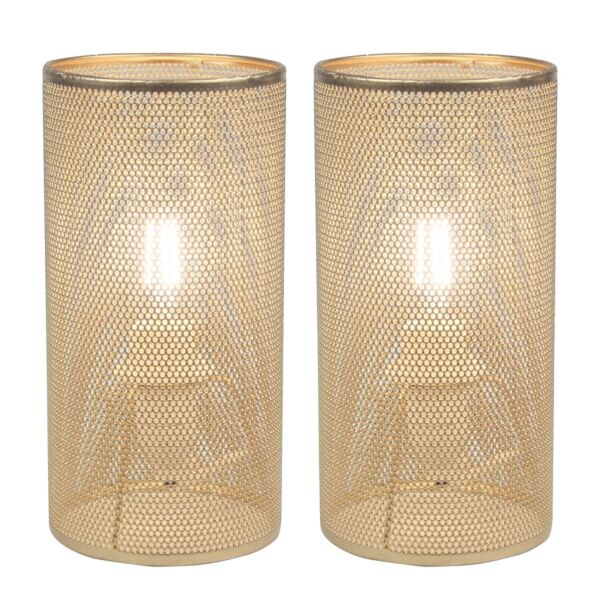 Set of 2 Troy - Gold Table Lamps
