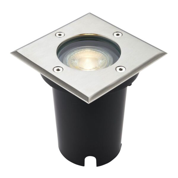 Saxby Lighting - Pillar - 114579 - Stainless Steel Clear Glass IP67 Outdoor Ground Light