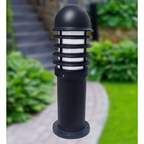 Set of 4 Mason - Black Louvred 475mm Post Lights
