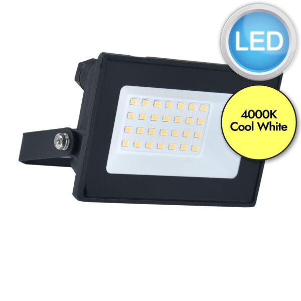 Lutec - Halo - 7801702012 - Black Clear Glass IP65 Outdoor Floodlight