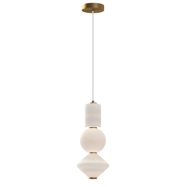 Elstead Lighting - Bijou - ALM-BIJOU-P3-GD - LED Aged Gold Opal Glass Ceiling Pendant Light