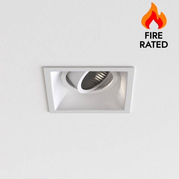 Astro Lighting - Minima Square Adjustable 1249042 - Fire Rated Matt White Downlight/Recessed