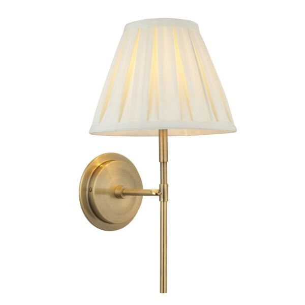 Endon Lighting - Rennes - 103346 - Antique Brass Cream Wall Light