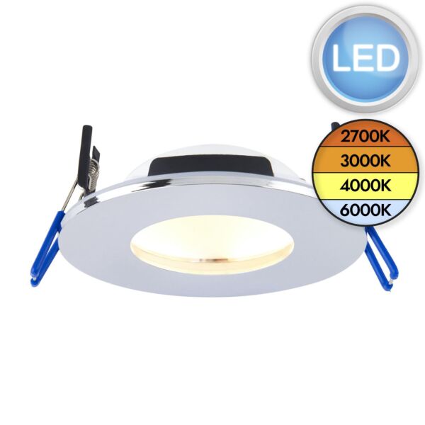 Saxby Lighting - OrbitalPRO - 112544 - LED Satin Nickel IP65 Bathroom Recessed Fire Rated Ceiling Downlight