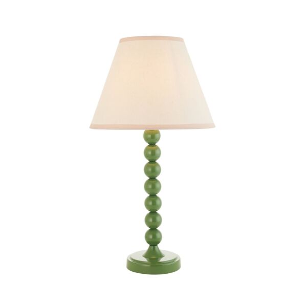 Endon Lighting - Higgledy & Ivy 25cm - 114709 - Green Vintage White Table Lamp With Shade