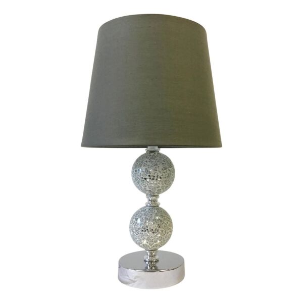 Mosaic Touch Lamp with Grey Shade