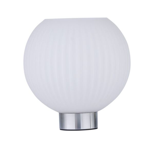 Betchley - Battery Operated Chrome Lamp with White Glass