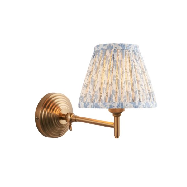 Endon Lighting - Obelisk Fold & Leaf 16cm - 115724 - Aged Brass Blue Wall Light
