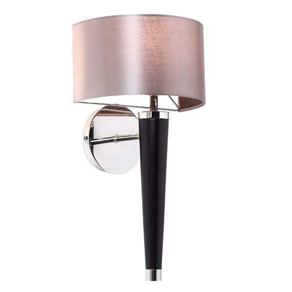 Endon Lighting - Corvina - CORVINA-1WB - Nickel Dark Wood Mink Wall Light