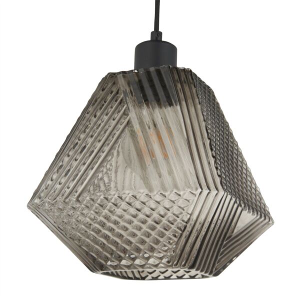 Prism - Smokey Glass Easy Fit Glass Pendant Shade