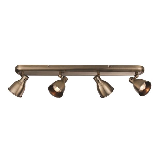 Endon Lighting - Westbury - 76280 - Antique Brass 4 Light Ceiling Spotlight