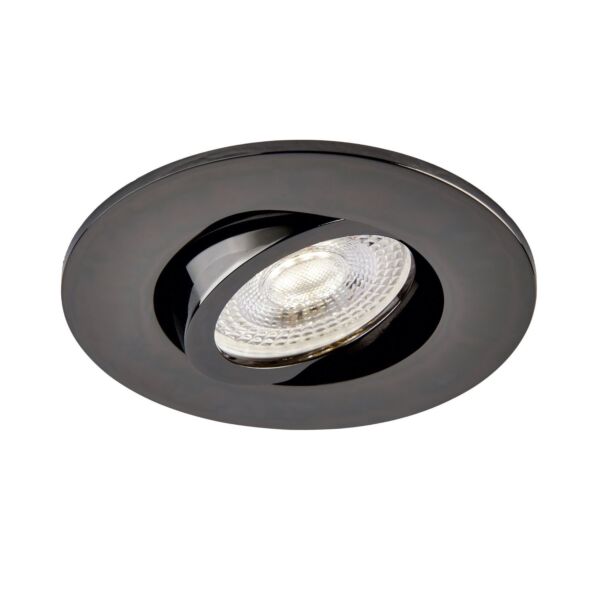 Saxby Lighting - Saxby ShieldONE 75 - 109806 & 113313 - Black Nickel Tilt Recessed Fire Rated Ceiling Downlight