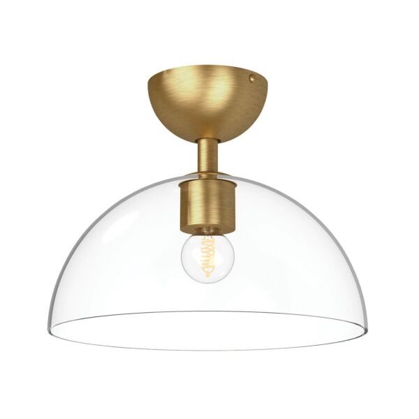 Elstead Lighting - Jude - ALM-JUDE-SF-GD-CL - Gold Clear Glass Flush Ceiling Light