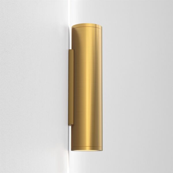 Astro Lighting - Ava - 1428021 - Brushed Brass Clear Glass 2 Light IP44 Outdoor Wall Washer Light