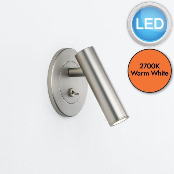Astro Lighting - Enna - 1058065 - LED Nickel Reading Wall Light