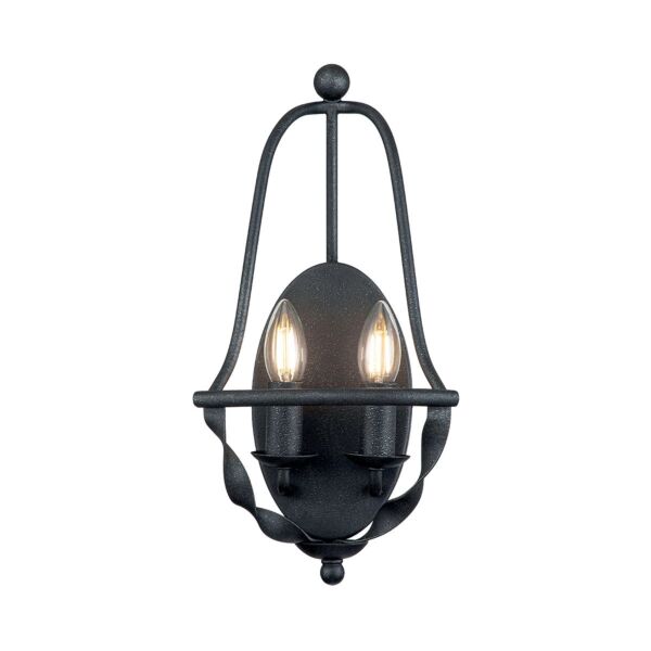 Quoizel Lighting - Bradbury - QZ-BRADBURY2-GK - Grey Ash 2 Light Wall Light