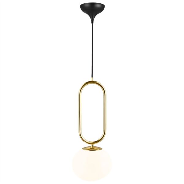 Nordlux - Shapes 27 - 2120023035 - Brushed Brass Opal Glass Ceiling Pendant Light