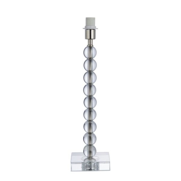 Endon Lighting - Adelie - 93005 - Nickel Clear Crystal Glass Base Only Table Lamp