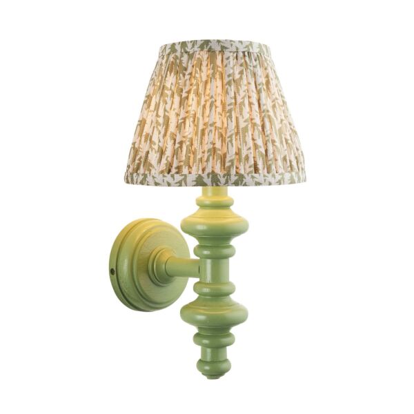 Endon Lighting - Carnaby & Leaf 20cm - 114457 - Green Wall Light