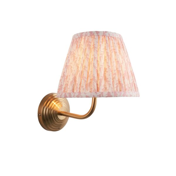 Endon Lighting - Obelisk Arc & Leaf 20cm - 116002 - Aged Brass Peach Wall Light