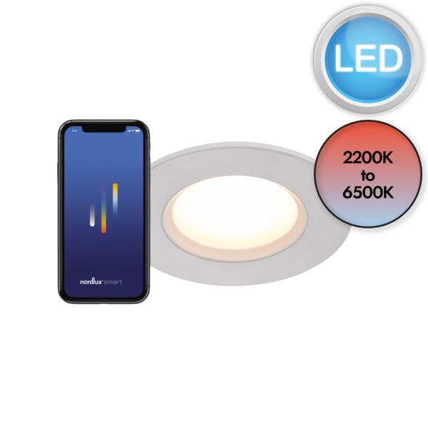 Nordlux - Dorado Smart - 2015650101 - LED White IP65 Outdoor Recessed Downlight