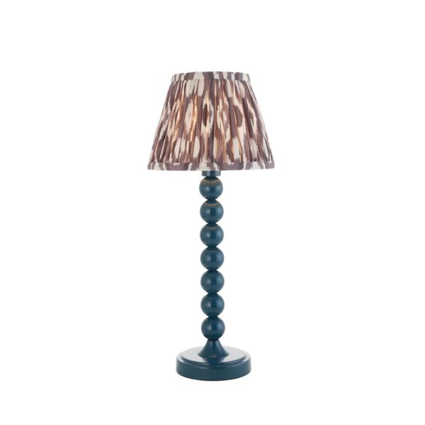 Endon Lighting - Higgledy & Ikat 20cm - 116272 - Blue Grey Table Lamp With Shade