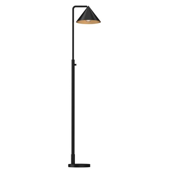 Elstead Lighting - Remyck - ALM-REMYCK-FL-BK - Black Floor Reading Lamp