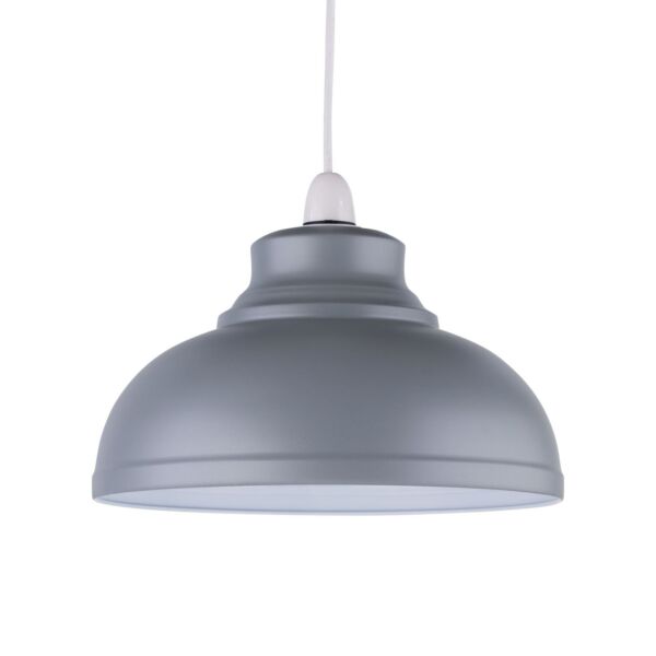 Dome - Grey Easy Fit Metal Pendant Shade