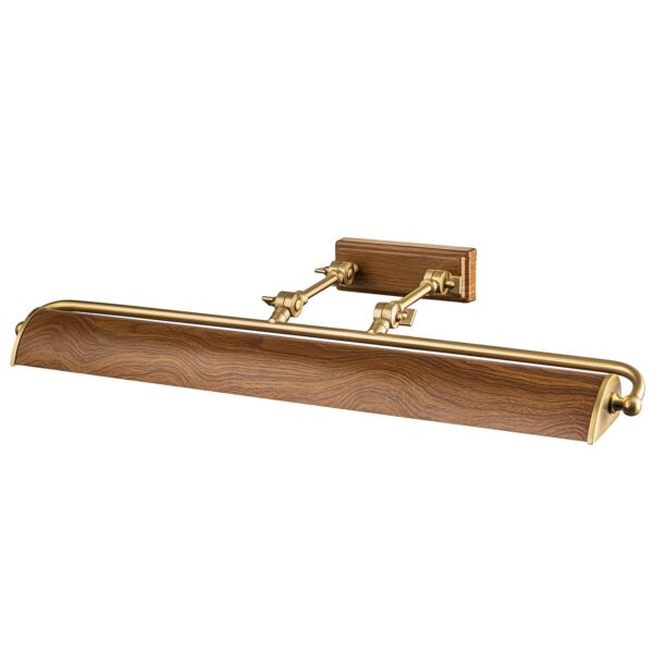Elstead Lighting - Winchfield - WINCHFIELD-PLL-AB-OAK - Aged Brass Oak Effect 4 Light Picture Wall Light