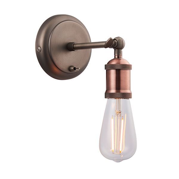 Endon Lighting - Hal - 76338 - Antique Pewter Aged Copper Spotlight