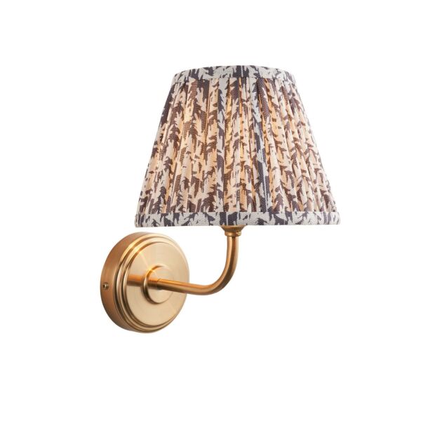 Endon Lighting - Step Arc & Leaf 20cm - 116041 - Aged Brass Grey Wall Light