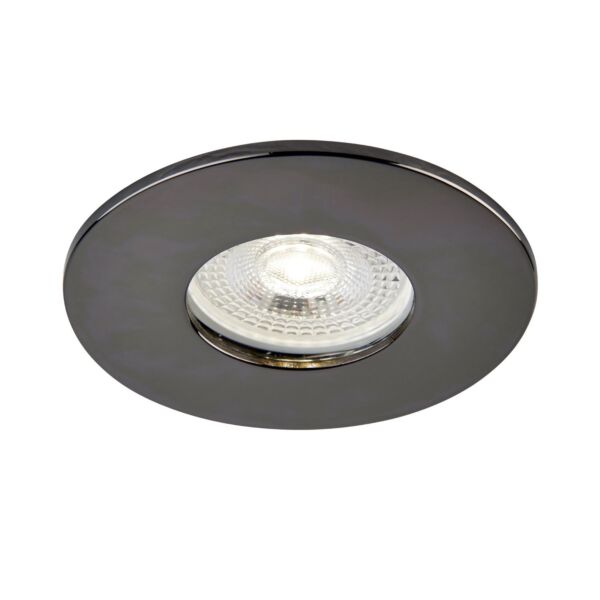 Saxby Lighting - Saxby ShieldONE 75 - 109808 & 113304 - Black Nickel IP65 Fixed Bathroom Recessed Fire Rated Ceiling Downlight