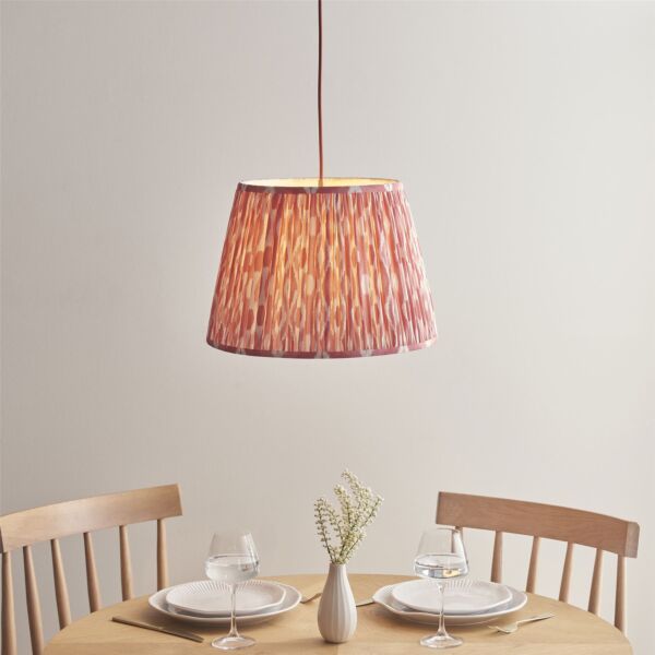 Endon Lighting - Eltham - 114256 - Aged Brass Pink Ceiling Pendant Light
