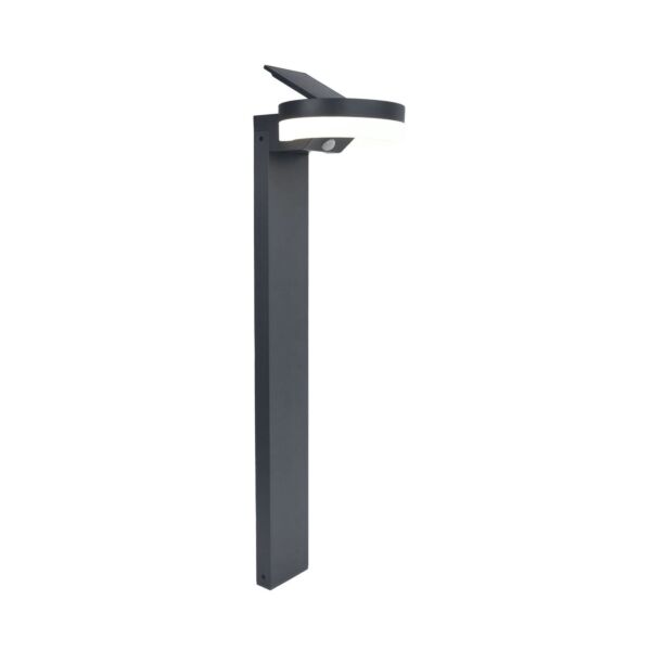Lutec - Runda - 6915802118 - LED Dark Grey Opal IP54 Solar Outdoor Post Light