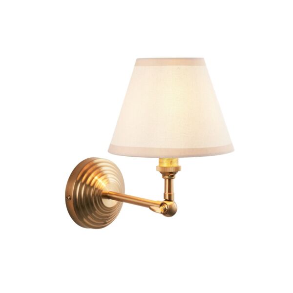 Endon Lighting - Obelisk Wing & Ivy 16cm - 115717 - Aged Brass Vintage White Wall Light