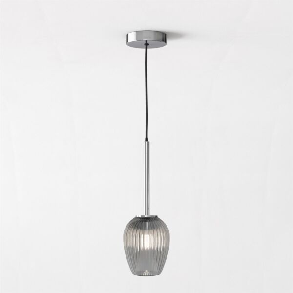 Astro Lighting - Tacoma - 5036008 & 1429026 - Chrome Clear Smoked Glass IP44 Ceiling Pendant Light