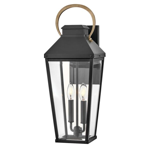 Hinkley Lighting - Dawson - HK-DAWSON-L - Black Burnished Bronze Clear Glass 2 Light IP44 Outdoor Wall Light