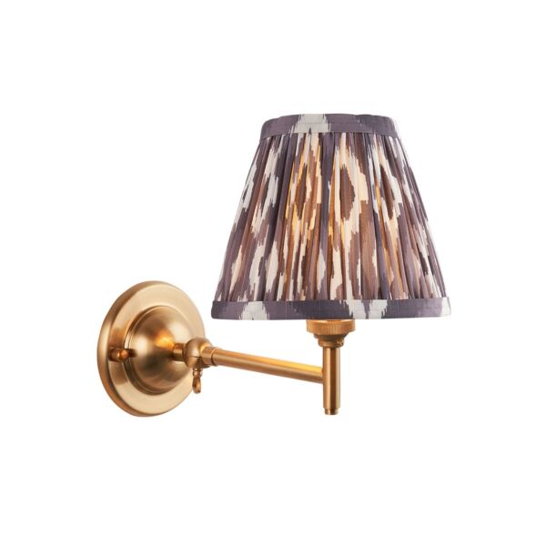 Endon Lighting - Dome Fold & Ikat 16cm - 115648 - Aged Brass Grey Wall Light